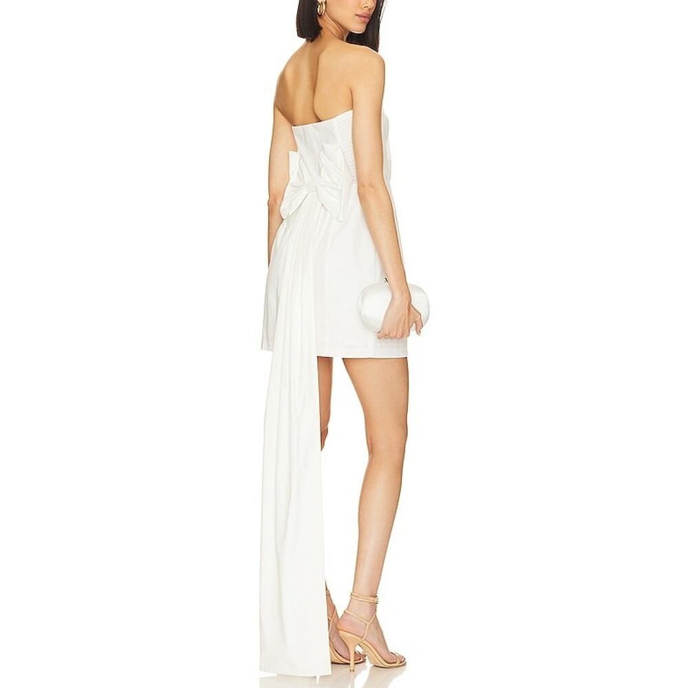 Amanda Uprichard x Revolve 'Kerry' White Bow Dress Size M